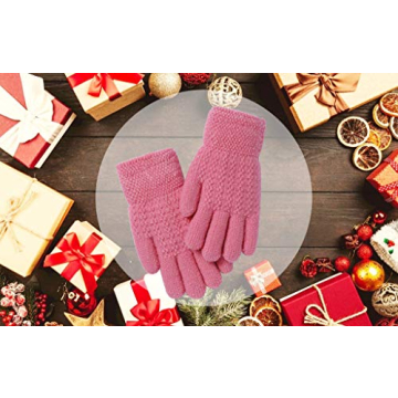 Kids Winter Gloves - Warm Cable Knit Mittens