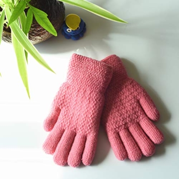 Kids Winter Gloves - Warm Cable Knit Mittens