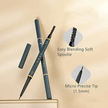 Eyebrow Pencil,3 PCS Waterproof Professional Makeup Micro Brow Pencil,Brow Kit with Eyebrow Brush and Razor,Ultra-Fine Mechanical Pencil,Eyebrow Pencils for Women