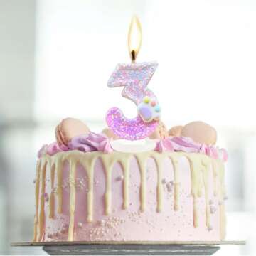 CasaPopz Dog Paw Birthday Number Candles for Cake Decoration