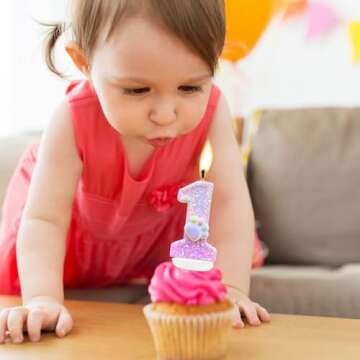 CasaPopz Dog Paw Birthday Number Candles for Cake Decoration