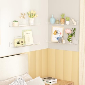 Upsimples Acrylic Floating Shelves for Stylish Home Decor