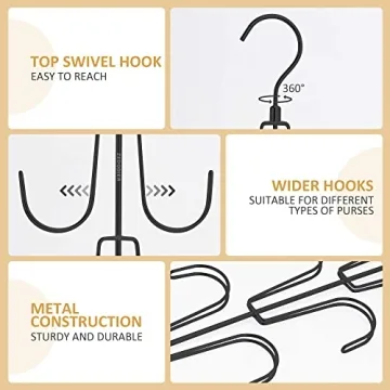 ZEDODIER Purse Hanger Organizer - Space Saving & Stylish