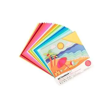 American Crafts 12x12 Card Stock Pack - 60 Sheets of Colorful Paper