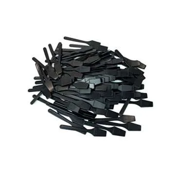 100 Pieces Cosmetic MakeUp Disposable Plastic 2.5" Spatulas For Skin Care Facial Cream Mask Spatula (BLACK)