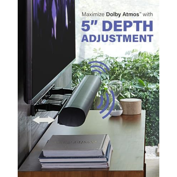 SANUS Extendable Wall Mount for Sonos Arc – Adjustable 5" Depth