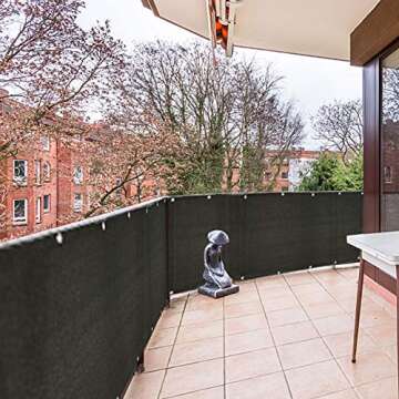 caiyuangg Balcony Privacy Screen Cover Balcony to Cover Sun Shade Balcony Shield Cover Mesh Fence Wi...