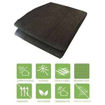 caiyuangg Balcony Privacy Screen Cover Balcony to Cover Sun Shade Balcony Shield Cover Mesh Fence Windscreen for Porch Deck Patio(3'x16.4') Black