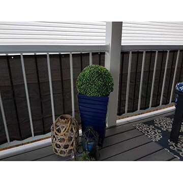 caiyuangg Balcony Privacy Screen Cover Balcony to Cover Sun Shade Balcony Shield Cover Mesh Fence Windscreen for Porch Deck Patio(3'x16.4') Black