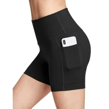 BALEAF Biker Shorts Women Yoga Gym Workout Spandex Running Volleyball Tummy Control Compression with...