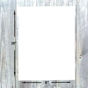 Hamilco White Cardstock Thick Paper - 8 x 10" Blank Heavy Weight 100 lb Cover Card Stock - 50 Pack (...
