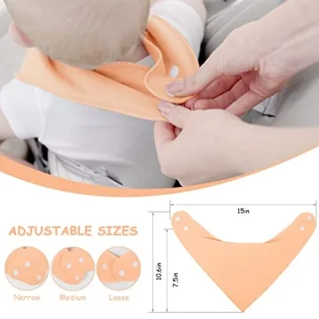 Yoofoss Baby Bibs 10 Pack Soft Adjustable for Teething Babies