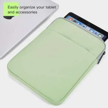 iKammo iPad Mini Sleeve, iPad Mini 7 Case, 8 Inch Tablet Sleeve Bag Compatible with iPad Mini (A17 Pro) 8.3" 2024, Galaxy Tab A7 Lite 8.7", Green