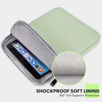 iKammo iPad Mini Sleeve, iPad Mini 7 Case, 8 Inch Tablet Sleeve Bag Compatible with iPad Mini (A17 Pro) 8.3" 2024, Galaxy Tab A7 Lite 8.7", Green