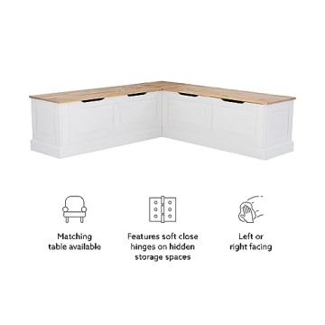 LINÓN HARRIS Elegant Corner Breakfast Nook with Storage