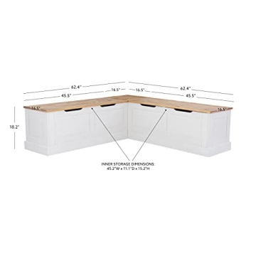 LINÓN HARRIS Elegant Corner Breakfast Nook with Storage