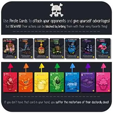Rainbow Pirates - Fun Family Game for Kids, Teens & Adults, Rummy Style Card Game for 2-5 Players