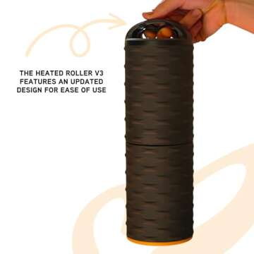 MojiHeat Roller V3, Heated Roller for Back & Neck Pain, Great Replacement for Your Traditional Foam Roller, Firm for Deep Tissue Massage, Physical Therapy, Exercise Recovery, Microwavable