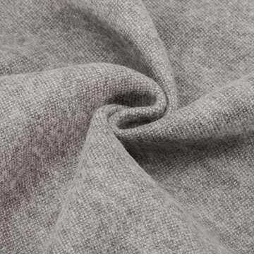 Spencer & Whitney Gray Wool Throw Blanket - Stylish & Lightweight