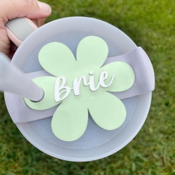 CleveFit Personalized Name Tag For Stanley Cup 30 40 oz, personalized stanley name plate, stanley cup accessories, Tumbler Lid Topper, custom stanley name plate