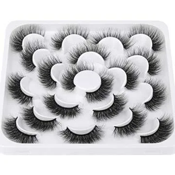 ALICROWN Fluffy Mink Lashes - 10 Pairs of Dramatic Volume