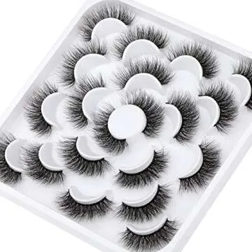 ALICROWN Fluffy Mink Lashes - 10 Pairs of Dramatic Volume