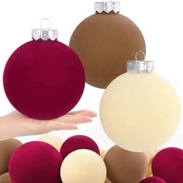 Elegant Velvet Christmas Ornaments Set for Holiday Decor