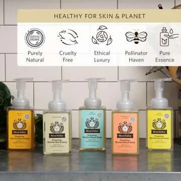 Moon Valley Herbal Foaming Hand Soap Trio, Vegan & Eco-Friendly