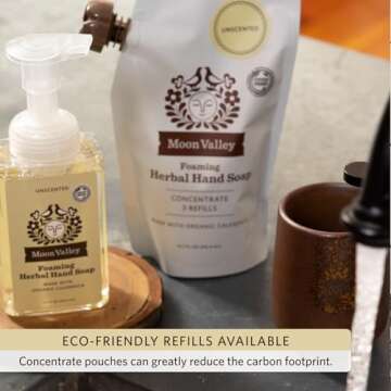 Moon Valley Herbal Foaming Hand Soap Trio, Vegan & Eco-Friendly