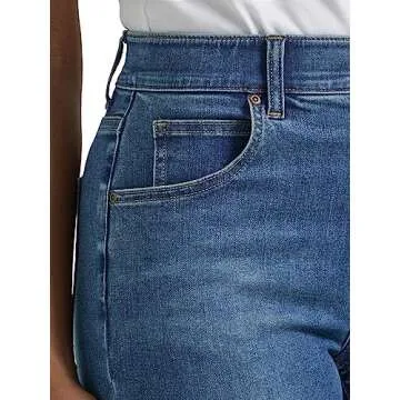 Lee Women's Ultra Lux Comfort with Flex Motion Skinny Leg Jean with Ever Fit, Blue Format, 8 Short