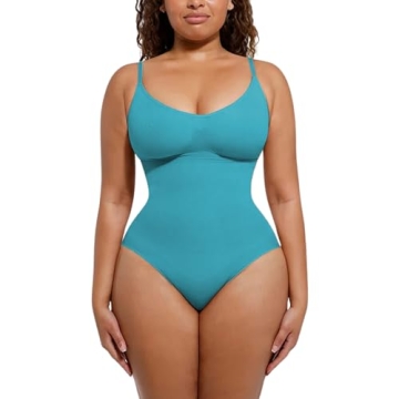 Soo slick Seamless Bodyshaper Bodysuit for Women - Full Body Shapewear Sculpting Suits Sleeveless Ro...