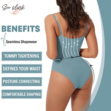 Soo Slick Seamless Bodysuit for Women - Sculpting Shapewear