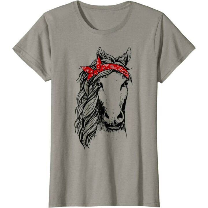 Horse Bandana T Shirt for Equestrian Lovers