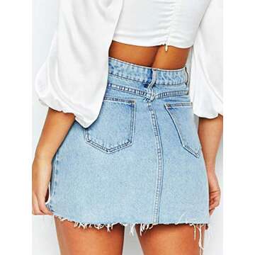 Trendy Jean Skirts for Women Denim Mini Skirt