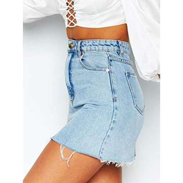 Trendy Jean Skirts for Women Denim Mini Skirt