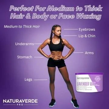 NaturaverdePro Lavender Soft Wax for Body and Facial Hair Removal, Wax Hair Remover for Women, All Skin Types, Formulated with Soothing Chamomile - 14oz