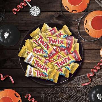TWIX Fun Size Caramel Cookie Halloween Chocolate Bars - 10.83 oz Candy Bag (Pack of 3)