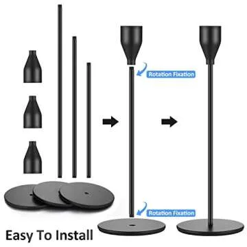 Elegant Set of 18 Candlestick Holders for Every Occasion