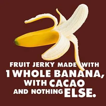 SOLELY Organic Banana with 100% Dark Chocolate Fruit Jerky - A Guilt-Free, Vegan Delight!