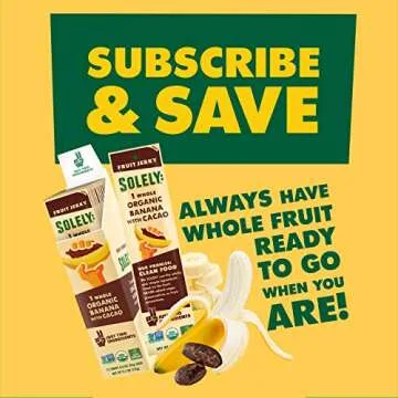 SOLELY Organic Banana & Dark Chocolate Jerky - Vegan Snack