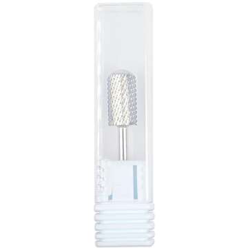 USA Pana 3/32" Safety Nail Carbide - Smooth Round Top Large Barrel Head for Electric Dremel Drill Machine - Grit Size: (4XC, 3XC, 2XC, XC, C, M, F, XF) (Coarse (C) SILVER)