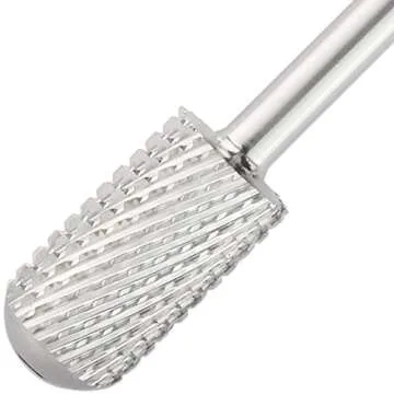 USA Pana 3/32" Safety Nail Carbide - Smooth Round Top Large Barrel Head for Electric Dremel Drill Machine - Grit Size: (4XC, 3XC, 2XC, XC, C, M, F, XF) (Coarse (C) SILVER)