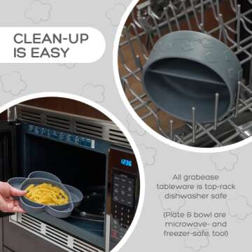 Grabease Baby Feeding Set - Safe and Colorful Tableware for Self-Feeding