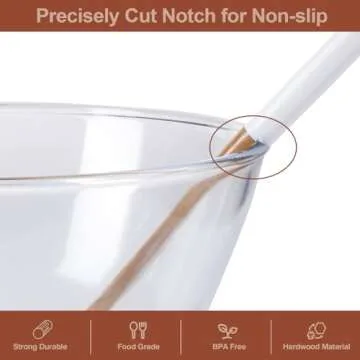 ROSOS Wooden Spoons For Cooking, 6 Pieces Natural Acacia Wooden Cooking Utensils or Non-Stick Wooden...