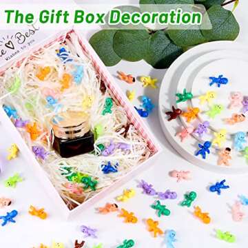 selizo Mini Tiny Plastic Baby Figurines Small King Cake Babies Bulk for Ice Cube My Water Broke Baby Shower Games (10 Colors), 200pcs