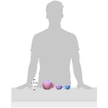 Green Toys 17 Piece Pink Tea Set for Kids Role Play