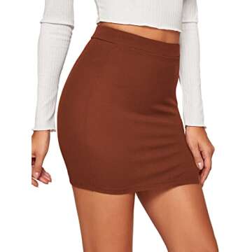 Verdusa Women's Asymmetrical Pencil Mini Skirt - Stylish and Chic