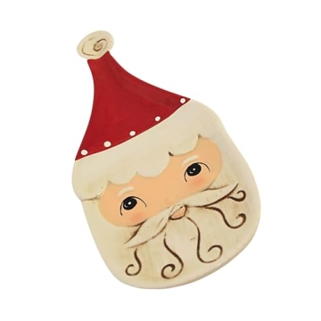 Ceramic Christmas Santa Spoon Rest for Holiday Cooking