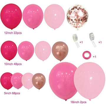 Rose Pink Balloon Arch Kit for Parties and Celebrations