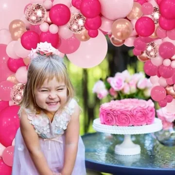 Rose Pink Balloon Arch Kit for Parties and Celebrations